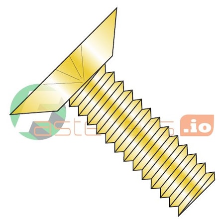 #6-32 X 5/16 In Phillips Flat Machine Screw, Zinc Yellow Steel, 10000 PK